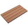 Baldosas 6 unidades WPC marrón 1m² 60x30 cm de vidaXL, Suelos y moquetas - Ref: Foro24-49055, Precio: 69,72 €, Descuento: %