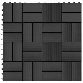 Baldosas para porche de WPC 30x30 cm 1 m² negro 11 unidades de vidaXL, Suelos y moquetas - Ref: Foro24-45031, Precio: 54,92 €...