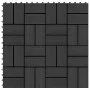 WPC porch tiles 30x30 cm 1 m² black 11 units by vidaXL, Floors and carpets - Ref: Foro24-45031, Price: 54,38 €, Discount: %