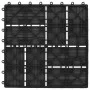 WPC porch tiles 30x30 cm 1 m² black 11 units by vidaXL, Floors and carpets - Ref: Foro24-45031, Price: 54,38 €, Discount: %
