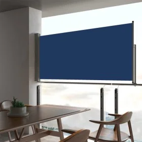 Toldo lateral retráctil de jardín azul 60x300 cm de vidaXL, Sombrillas - Ref: Foro24-48356, Precio: 50,34 €, Descuento: %
