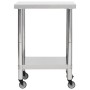 Mesa de trabajo para cocina con ruedas acero inox 60x45x85 cm de vidaXL, Restauración - Ref: Foro24-51632, Precio: 145,19 €, ...