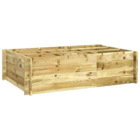 Arriate elevado madera maciza de pino impregnada 150x100x40 cm en Macetas y jardineras | Comprar online en Foru.es