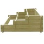 Jardinera con 3 niveles de madera impregnada 90x90x35 cm en Macetas y jardineras | Comprar online en Foru.es