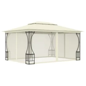 Cenador con redes color crema 300x400x265 cm de vidaXL, Carpas y cenadores - Ref: Foro24-48596, Precio: 355,63 €, Descuento: %