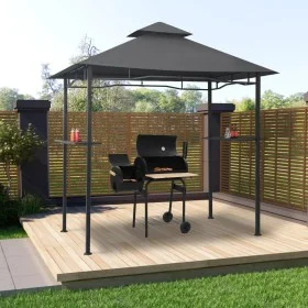 Cenador de BBQ acero antracita 240x150x255 cm de vidaXL, Carpas y cenadores - Ref: Foro24-48602, Precio: 181,95 €, Descuento: %