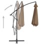 Sombrilla voladiza con poste de aluminio 300 cm gris topo de vidaXL, Sombrillas - Ref: Foro24-44510, Precio: 110,05 €, Descue...