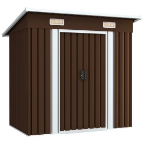 Caseta de almacenamiento jardín acero marrón 194x121x181 cm de vidaXL, Cobertizos - Ref: Foro24-47027, Precio: 203,27 €, Desc...