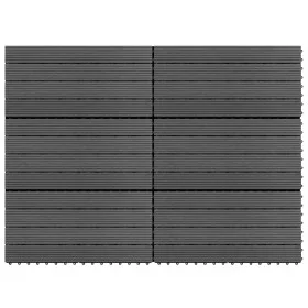 Tiles 6 units WPC gray 1m² 60x30 cm by vidaXL, Floors and carpets - Ref: Foro24-49056, Price: 73,06 €, Discount: %