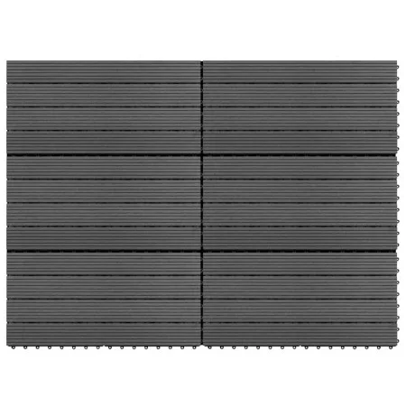 Tiles 6 units WPC gray 1m² 60x30 cm by vidaXL, Floors and carpets - Ref: Foro24-49056, Price: 73,06 €, Discount: %