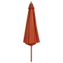 Sombrilla de jardín con palo de madera 350 cm terracota de vidaXL, Sombrillas - Ref: Foro24-44532, Precio: 146,81 €, Descuent...