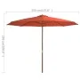 Sombrilla de jardín con palo de madera 350 cm terracota de vidaXL, Sombrillas - Ref: Foro24-44532, Precio: 127,30 €, Descuent...