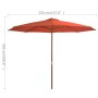 Sombrilla de jardín con palo de madera 350 cm terracota de vidaXL, Sombrillas - Ref: Foro24-44532, Precio: 146,81 €, Descuent...