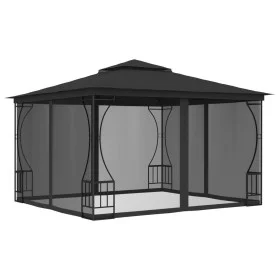 Cenador con redes gris antracita 300x300x265 cm de vidaXL, Carpas y cenadores - Ref: Foro24-48597, Precio: 284,11 €, Descuent...