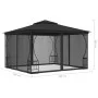 Cenador con redes gris antracita 300x300x265 cm de vidaXL, Carpas y cenadores - Ref: Foro24-48597, Precio: 284,11 €, Descuent...