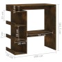 Mesa alta con estante roble ahumado 100x50x101,5 cm de vidaXL, Mesas de cocina y de comedor - Ref: Foro24-812960, Precio: 82,...