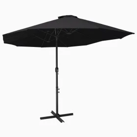 Sombrilla de jardín con palo de aluminio negro 460x270 cm de vidaXL, Sombrillas - Ref: Foro24-47302, Precio: 164,37 €, Descue...