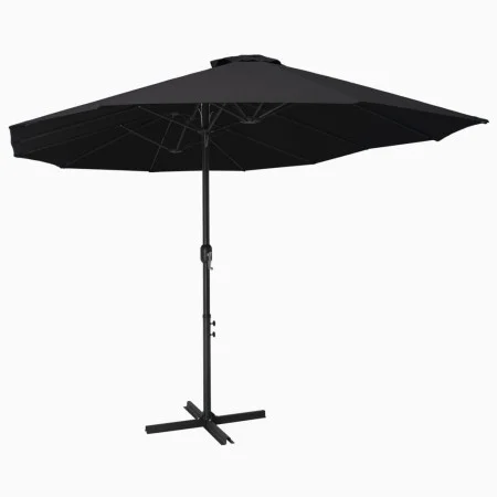 Sombrilla de jardín con palo de aluminio negro 460x270 cm de vidaXL, Sombrillas - Ref: Foro24-47302, Precio: 164,37 €, Descue...