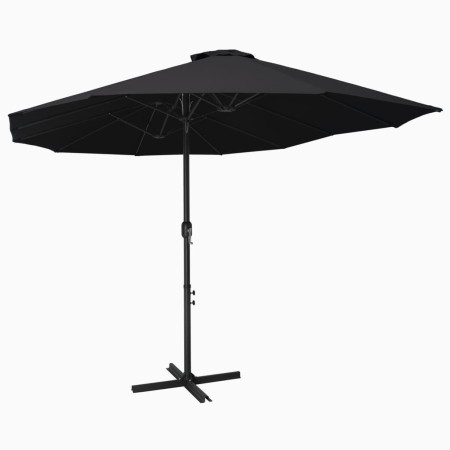 Sombrilla de jardín con palo de aluminio negro 460x270 cm de vidaXL, Sombrillas - Ref: Foro24-47302, Precio: 157,69 €, Descue...