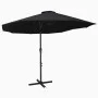 Sombrilla de jardín con palo de aluminio negro 460x270 cm de vidaXL, Sombrillas - Ref: Foro24-47302, Precio: 164,37 €, Descue...