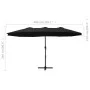 Sombrilla de jardín con palo de aluminio negro 460x270 cm de vidaXL, Sombrillas - Ref: Foro24-47302, Precio: 164,37 €, Descue...