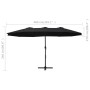 Sombrilla de jardín con palo de aluminio negro 460x270 cm de vidaXL, Sombrillas - Ref: Foro24-47302, Precio: 157,69 €, Descue...