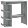 Mesa bar estante almacenaje gris Sonoma 100x50x101,5 cm de vidaXL, Mesas de cocina y de comedor - Ref: Foro24-812961, Precio:...
