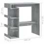 Sonoma gray storage shelf bar table 100x50x101.5 cm by vidaXL, Kitchen and dining tables - Ref: Foro24-812961, Price: 76,63 €...