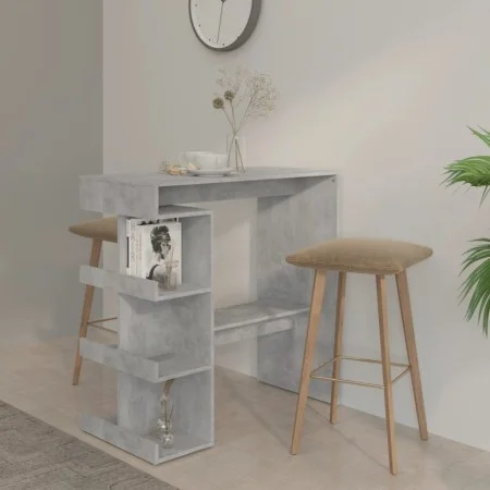 Concrete gray plywood storage bar table 100x50x101.5 cm by vidaXL, Kitchen and dining tables - Ref: Foro24-809453, Price: 82,...