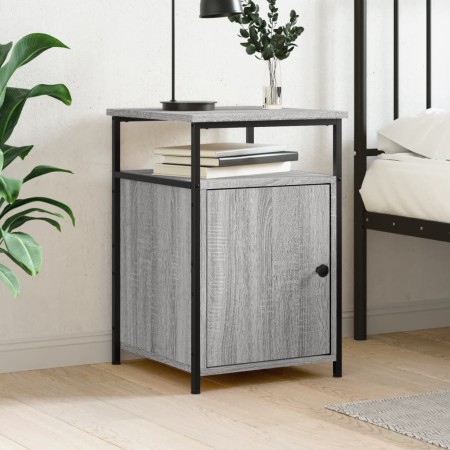 Mesita de noche madera contrachapada gris Sonoma 40x42x60 cm de vidaXL, Mesitas de noche - Ref: Foro24-826039, Precio: 45,16 ...