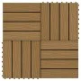 Porch tiles deep relief WPC 30x30 cm 1 m² teak 11 units by vidaXL, Floors and carpets - Ref: Foro24-45037, Price: 74,46 €, Di...