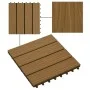 Porch tiles deep relief WPC 30x30 cm 1 m² teak 11 units by vidaXL, Floors and carpets - Ref: Foro24-45037, Price: 74,46 €, Di...