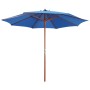 Sombrilla de jardín con palo de madera azul 300x258 cm de vidaXL, Sombrillas - Ref: Foro24-47125, Precio: 106,55 €, Descuento: %