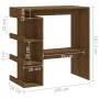 Mesa alta con estante marrón roble 100x50x101,5 cm de vidaXL, Mesas de cocina y de comedor - Ref: Foro24-812962, Precio: 74,7...