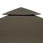 Toldo de cenador 2 niveles 310 g/m² 3x3 m gris topo de vidaXL, Cubiertas para carpas y cenadores - Ref: Foro24-44756, Precio:...