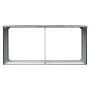 Casetilla para leña acero galvanizado gris 330x92x153 cm de vidaXL, Accesorios para bolsas y soportes de leña - Ref: Foro24-4...