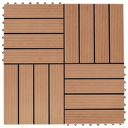 Baldosas de porche de WPC 30x30 cm 1 m² color teca 11 unidades de vidaXL, Suelos y moquetas - Ref: Foro24-45024, Precio: 65,3...