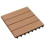 WPC porch tiles 30x30 cm 1 m² teak color 11 units by vidaXL, Floors and carpets - Ref: Foro24-45024, Price: 65,30 €, Discount: %