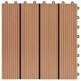 WPC porch tiles 30x30 cm 1 m² teak color 11 units by vidaXL, Floors and carpets - Ref: Foro24-45024, Price: 65,30 €, Discount: %