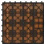WPC porch tiles 30x30 cm 1 m² teak color 11 units by vidaXL, Floors and carpets - Ref: Foro24-45024, Price: 65,30 €, Discount: %