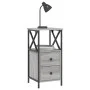Sonoma grauer Nachttisch aus Holzwerkstoff, 34 x 35,5 x 70 cm von vidaXL, Nachttische - Ref: Foro24-825949, Preis: 63,63 €, R...