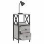 Sonoma grauer Nachttisch aus Holzwerkstoff, 34 x 35,5 x 70 cm von vidaXL, Nachttische - Ref: Foro24-825949, Preis: 63,63 €, R...