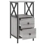 Sonoma grauer Nachttisch aus Holzwerkstoff, 34 x 35,5 x 70 cm von vidaXL, Nachttische - Ref: Foro24-825949, Preis: 63,63 €, R...