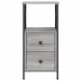 Mesita de noche madera de ingeniería gris Sonoma 34x35,5x70 cm de vidaXL, Mesitas de noche - Ref: Foro24-825949, Precio: 64,7...