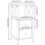Sonoma grauer Nachttisch aus Holzwerkstoff, 34 x 35,5 x 70 cm von vidaXL, Nachttische - Ref: Foro24-825949, Preis: 63,63 €, R...