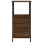 Mesita de noche madera de ingeniería marrón roble 34x35,5x70 cm de vidaXL, Mesitas de noche - Ref: Foro24-825951, Precio: 57,...