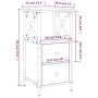 Mesita de noche madera de ingeniería marrón roble 34x35,5x70 cm de vidaXL, Mesitas de noche - Ref: Foro24-825951, Precio: 57,...