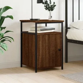 Bedside table made of brown oak plywood, measuring 40x42x60 cm. by vidaXL, Nightstands - Ref: Foro24-826041, Price: 35,30 €, ...