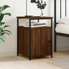 Mesita de noche madera contrachapada marrón roble 40x42x60 cm de vidaXL, Mesitas de noche - Ref: Foro24-826041, Precio: 35,84...