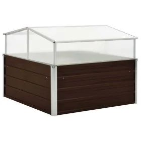 Galvanized steel brown greenhouse 100x100x85 cm by vidaXL, Pots and planters - Ref: Foro24-45711, Price: 91,36 €, Discount: %